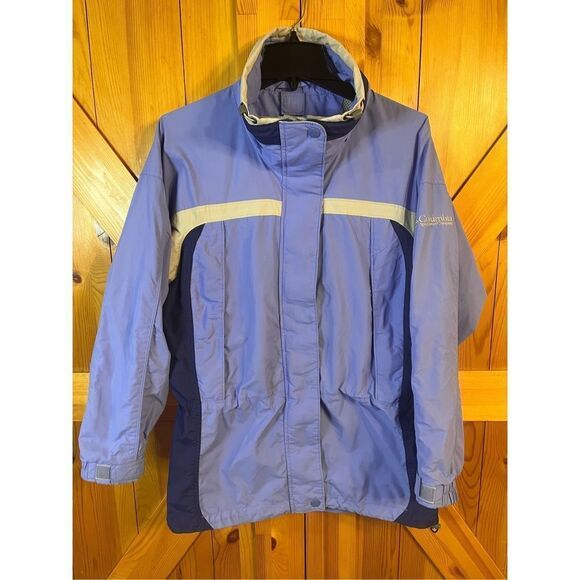 Columbia Sportswear Interchange Jacket Blue Beige Med Core  Women's (1965) Read - Picture 1 of 9